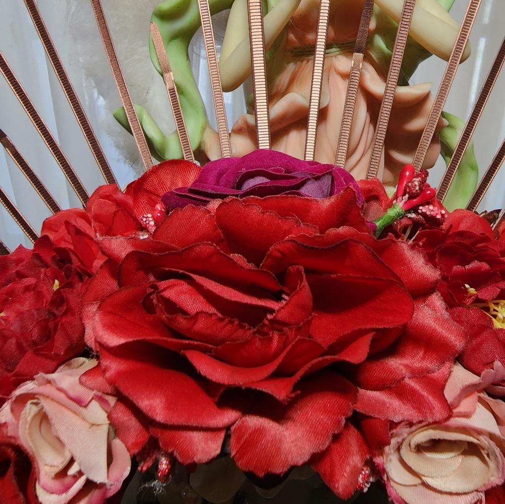 Day of The Dead Floral Tall Crown - Picture 5 of 7